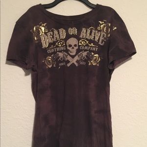 Dead Or Alive Women Clothing Tshirt Brown m